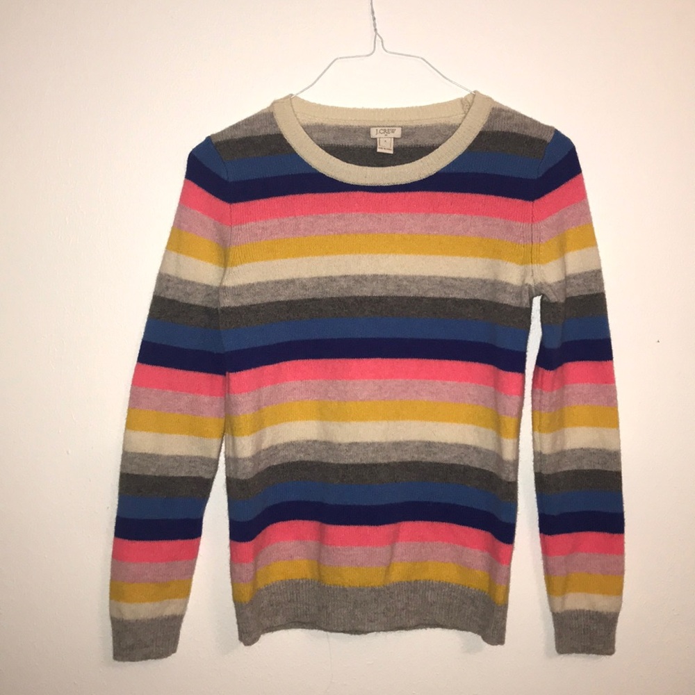 Rainbow striped sweater